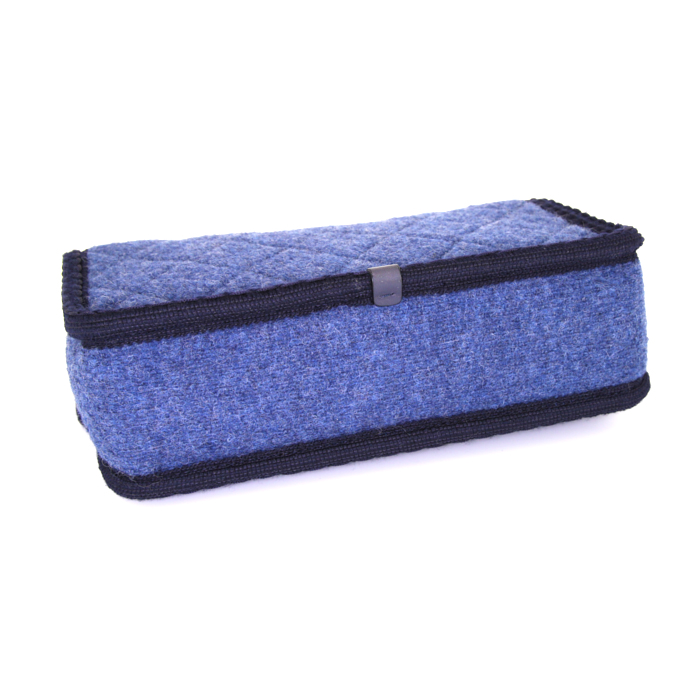 Borsa Chanel Timeless in tweed trapuntato blu - Detail D5