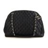 Chanel Mademoiselle large model handbag in navy blue quilted grained leather - 360 thumbnail