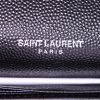Saint Laurent Enveloppe handbag/clutch in white and black quilted grained leather - Detail D4 thumbnail
