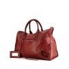 Balenciaga Classic City travel bag in burgundy leather - 00pp thumbnail