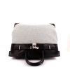 Bolsa de viaje Hermes Haut à Courroies - Travel Bag en lona bicolor beige y negra y cuero negro - 360 Front thumbnail