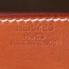 Bolsa de viaje Hermes Haut à Courroies - Travel Bag en lona bicolor beige y naranja y cuero natural - Detail D3 thumbnail