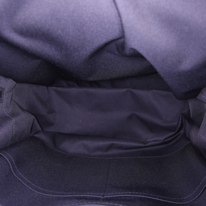 Mochila Louis Vuitton Josh en lona a cuadros y cuero negro - Detail D2