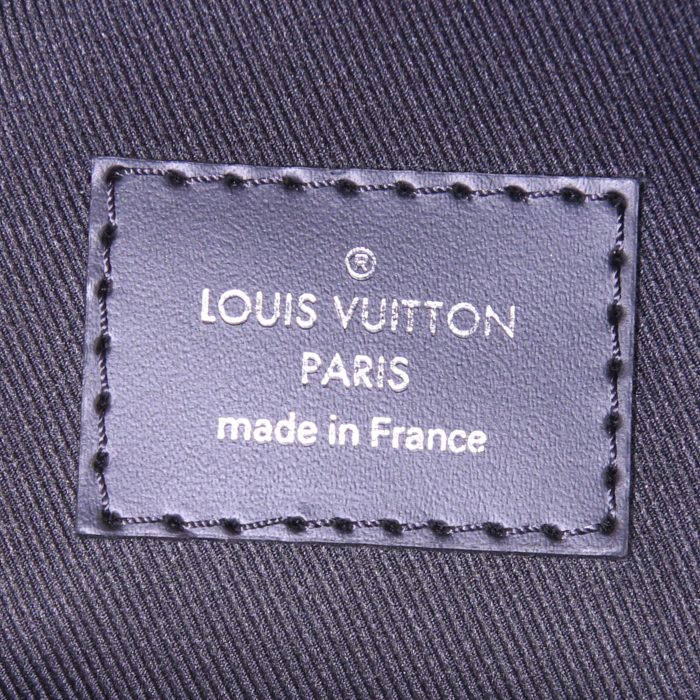 Sac à dos Louis Vuitton Josh en toile damier graphite et cuir noir - Detail D3