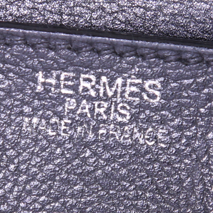 Hermes Birkin 35 cm handbag in black grained leather - Detail D3