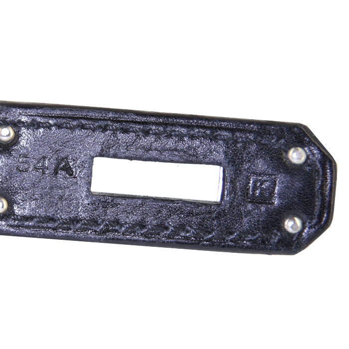 Sac à main Hermes Birkin 35 cm en cuir grainé noir - Detail D4