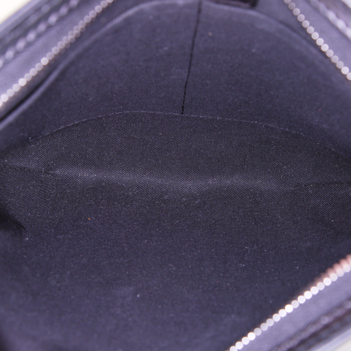Louis Vuitton Thomas shoulder bag in grey damier canvas and black leather - Detail D2