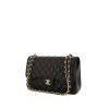 Chanel Timeless handbag in black quilted grained leather - 00pp thumbnail