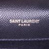 Saint Laurent Enveloppe large model shoulder bag in black quilted grained leather - Detail D4 thumbnail