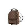 Zaino Louis Vuitton Palm Springs Backpack Mini in tela monogram marrone e pelle nera - 00pp thumbnail