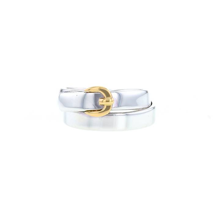 Sortija Hermès Ceinture en plata y oro amarillo