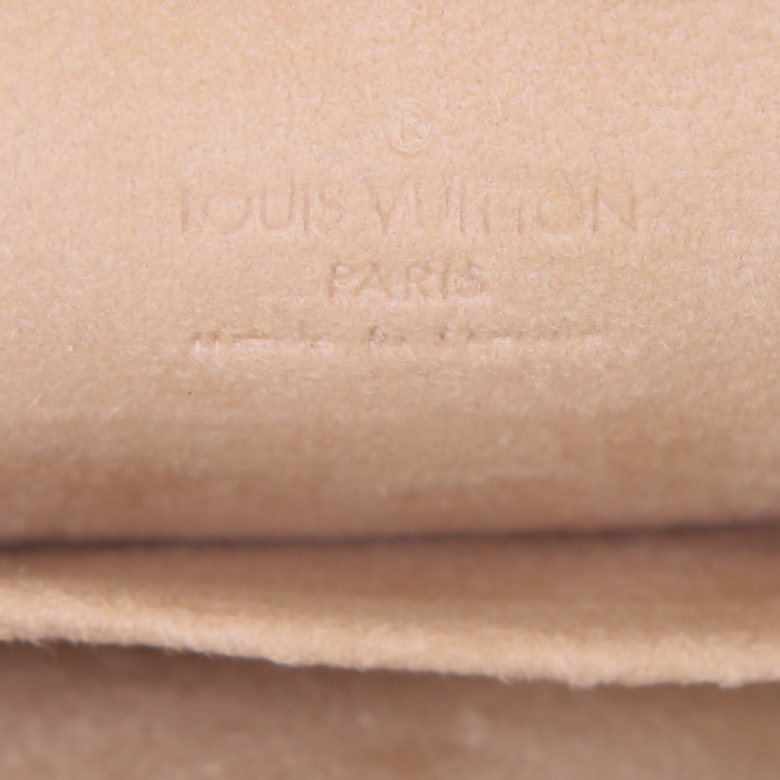 Louis Vuitton Theda handbag in brown monogram canvas and natural leather - Detail D3