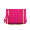 Chanel  Vintage handbag  in pink quilted jersey - 360 thumbnail