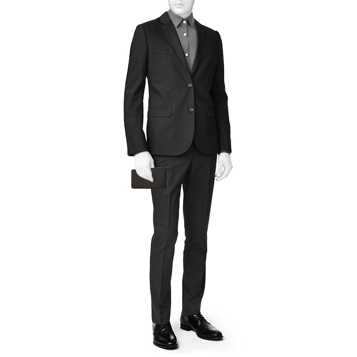 Portefeuille Burberry en cuir grainé noir - Detail D1