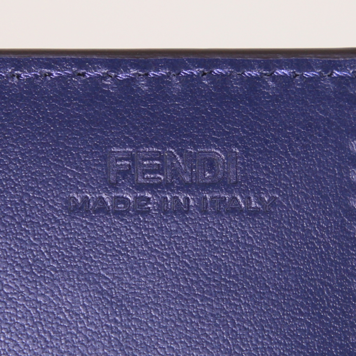 Portafogli Fendi in pelle blu marino - Detail D3