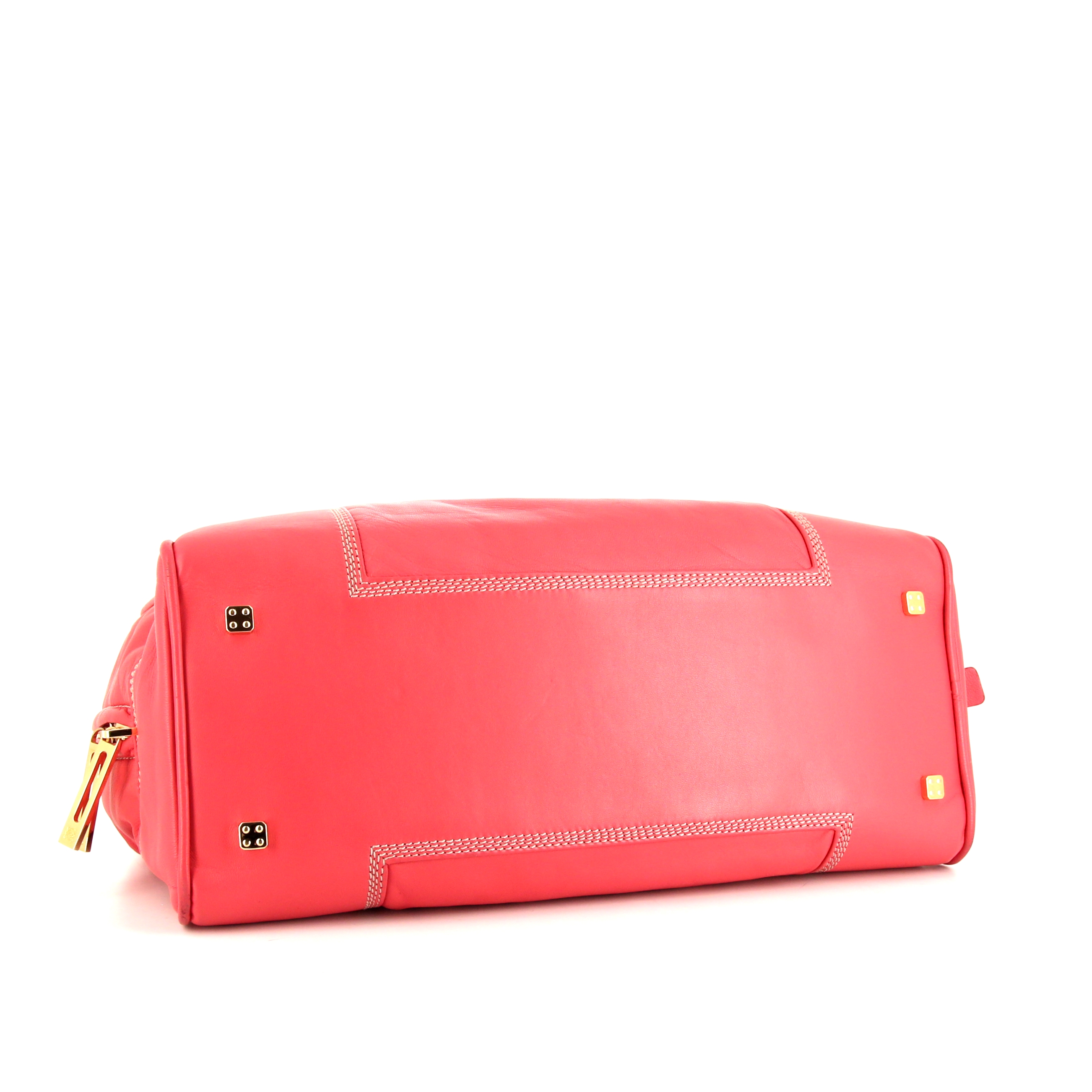 Sac à main Loewe Amazona en cuir rose - Detail D4