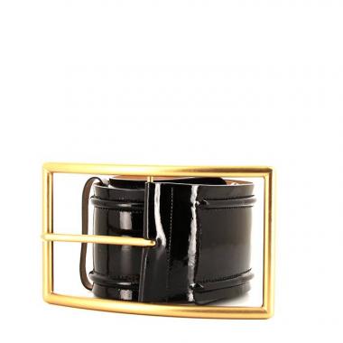 Cintura Givenchy in pelle verniciata nera