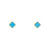Van Cleef & Arpels Sweet Alhambra earrings in yellow gold and turquoise - 00pp thumbnail
