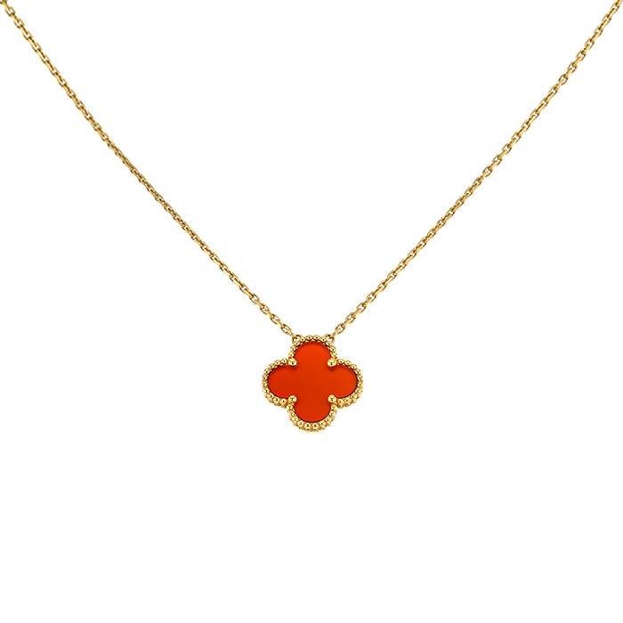 Collier Van Cleef 
Arpels Alhambra Vintage en or jaune et cornaline - 00pp