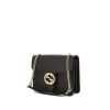 Gucci Interlocking G shoulder bag in black grained leather - 00pp thumbnail