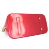 Louis Vuitton Alma medium model handbag in red monogram patent leather - Detail D4 thumbnail