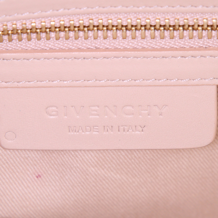 Givenchy Antigona medium model handbag in blue leather and blue suede - Detail D4