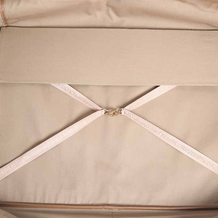 Maleta Dior Vintage en lona monogram marrón y cuero natural - Detail D2