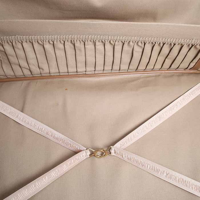 Valise Dior Vintage en toile siglée marron et cuir naturel - Detail D3