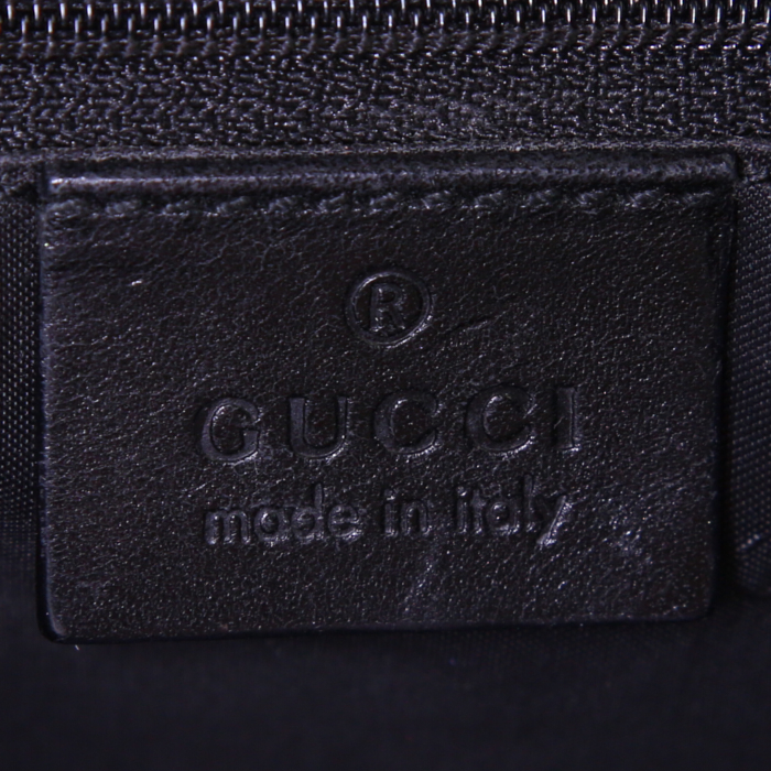 Borsa Gucci modello piccolo in camoscio nero e pelle nera - Detail D3