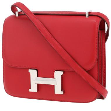 Hermès Constance 18 cm mini shoulder bag in red Swift leather