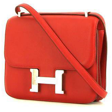 Hermes Constance mini shoulder bag in red Swift leather