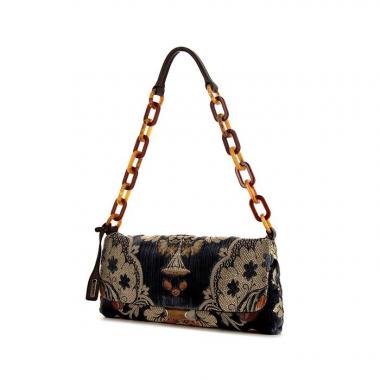 Miu Miu handbag in blue and grey velvet