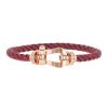 Fred Force 10 large model bracelet in pink gold,  diamonds and stainless steel - 00pp thumbnail