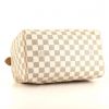 Louis Vuitton Speedy 25 cm handbag in azur damier canvas and natural leather - Detail D4 thumbnail