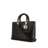 Bolso de mano Dior Lady Dior modelo grande en cuero cannage negro - 00pp thumbnail