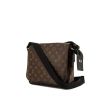 Louis Vuitton Messenger shoulder bag in brown monogram canvas and black leather - 00pp thumbnail