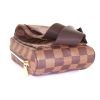 Bolsito de mano Louis Vuitton Geronimosx en lona a cuadros revestida y cuero marrón - Detail D4 thumbnail