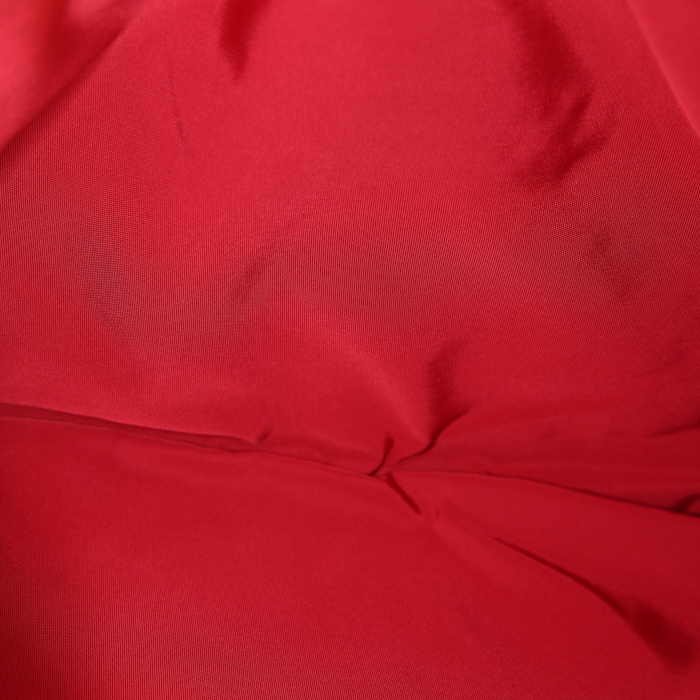 Pochette Balenciaga Clip M in tela e pelle rossa - Detail D2