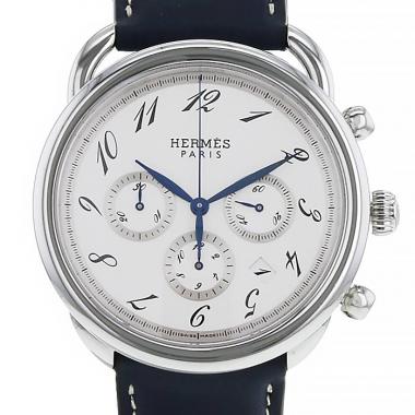 Hermes Arceau Chrono watch in stainless steel Ref:  AR4.910 Circa  2010