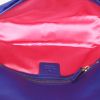 Gucci GG Marmont small model shoulder bag in blue velvet - Detail D3 thumbnail