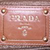 Prada shoulder bag in beige canvas and brown leather - Detail D3 thumbnail