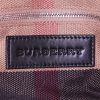 Bolso de mano Burberry en cuero negro y lona Haymarket - Detail D3 thumbnail