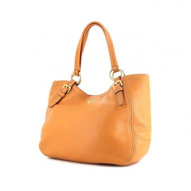 Shopping bag Prada in pelle martellata gold