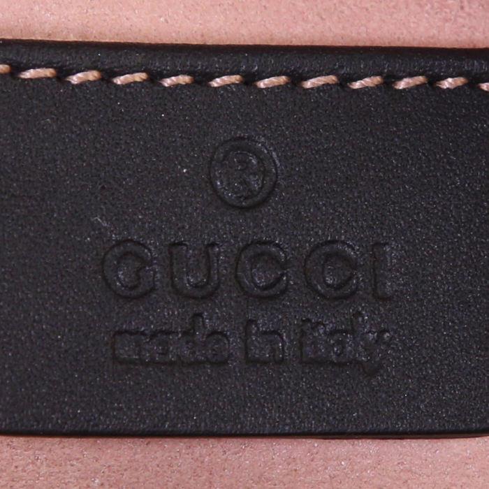 Pochette-ceinture Gucci Ophidia en daim noir et cuir verni noir - Detail D3
