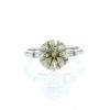 Solitaire ring in white gold and diamonds and in diamond (3 carats) - 360 thumbnail