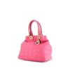 Bolso de mano Dior Cannage en cuero acolchado rosa - 00pp thumbnail