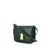 Céline Classic Box shoulder bag in green box leather - 00pp thumbnail