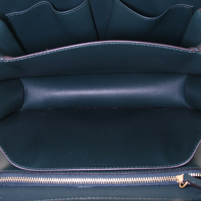 Borsa a tracolla Céline Classic Box in pelle box verde - Detail D2