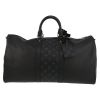 Bolsa de viaje Louis Vuitton  Keepall 50 en lona Monogram negra y cuero taiga negro - Detail D2 thumbnail
