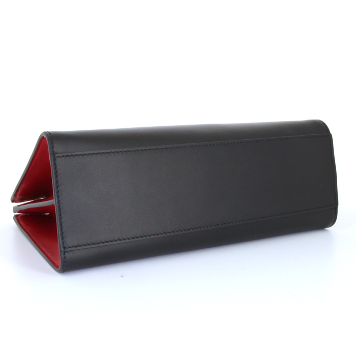 Sac à main Gucci Nymphaea moyen modèle en cuir noir et rouge - Detail D5
